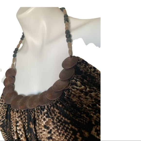 Snakeskin Beaded Halter Top - Picture 5 of 6
